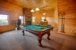 Terrace level Family room w/ pool table